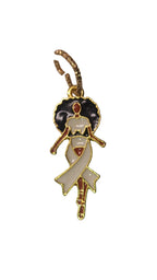 African American White Ribbon Dress